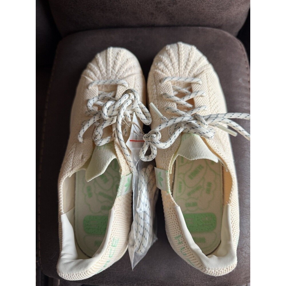 Adidas X S42931 Mens Pharrell Superstar Human Race Primeknit Beige Shoes 5 RARE - Picture 2 of 15